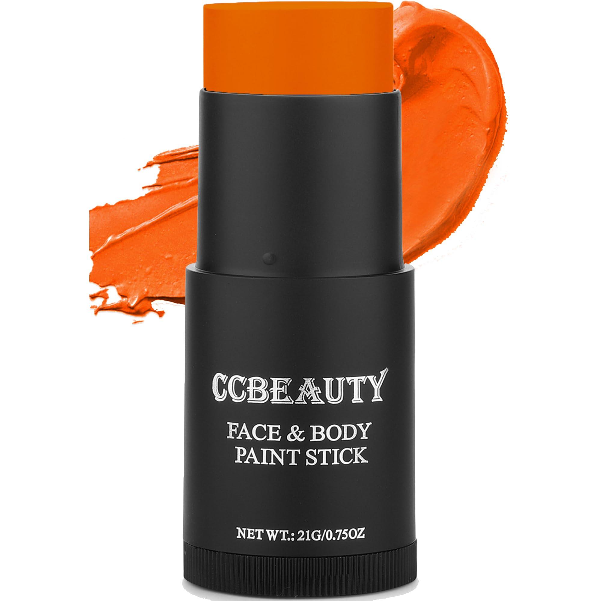 CCbeauty CCBeauty Orange Eye Black Baseball, Face Body Paint Stick Oil, EyeBlack Colors for Sports Softball Football, Hypoallergenic Kids Face Painting Kit for Halloween Stage Cosplay Costume Party