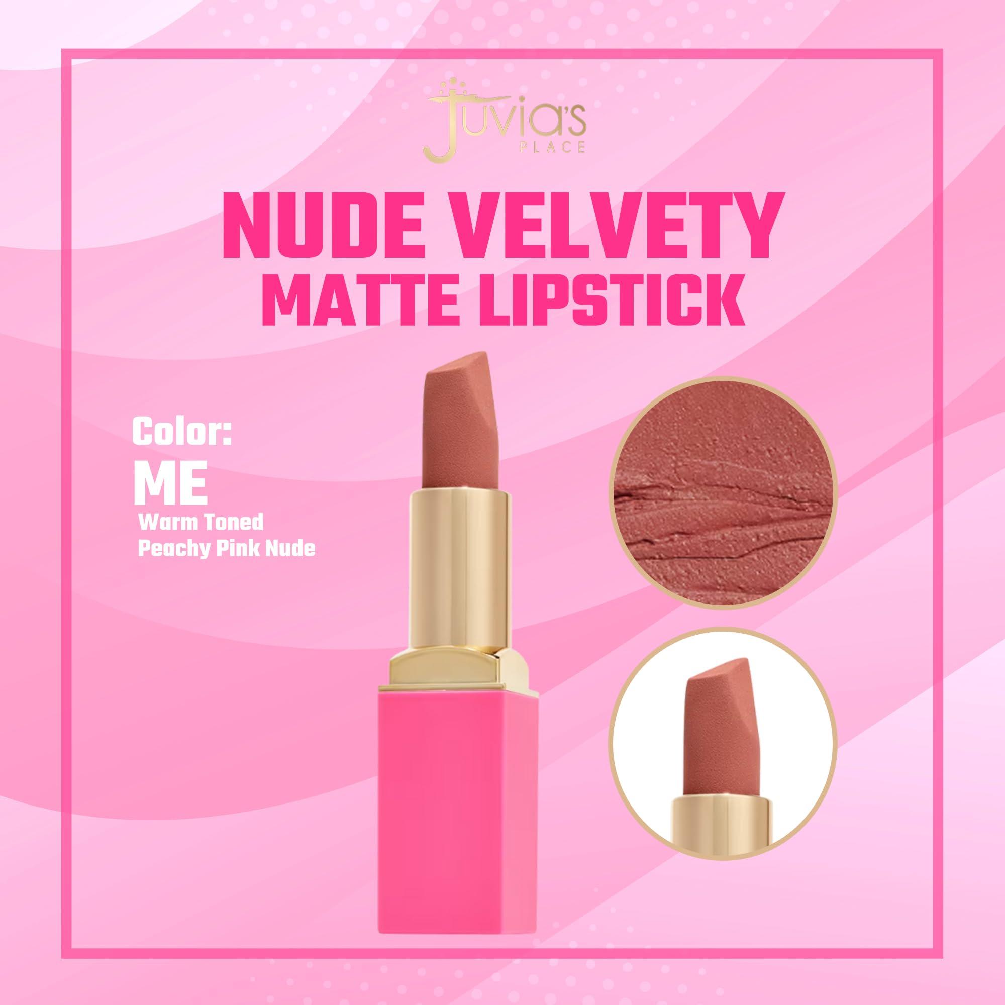 Juvia's Place Juvia\'s Place The Nude Velvety Matte Lipstick Me - Nude Matte Lipstick, Long-lasting Matte Lipstick, Rich-Color Lip Makeup, Creamy Lipstick with Matte Finish, Beauty & Lip Products