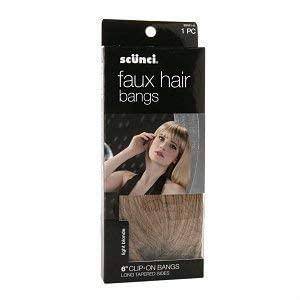 Scunci Scunci Faux Hair Bangs, Clip On Bangs, 6 inch, Light Blonde, 1 ea