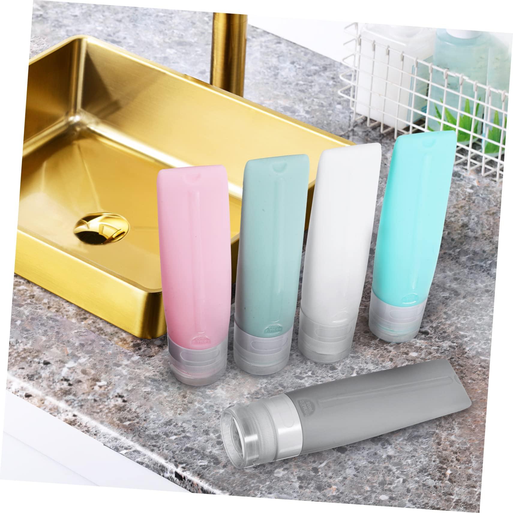 FOMIYES FOMIYES Refill Shampoo Bottles Set 5Pcs Silicone Travel Containers Wide Opening Design