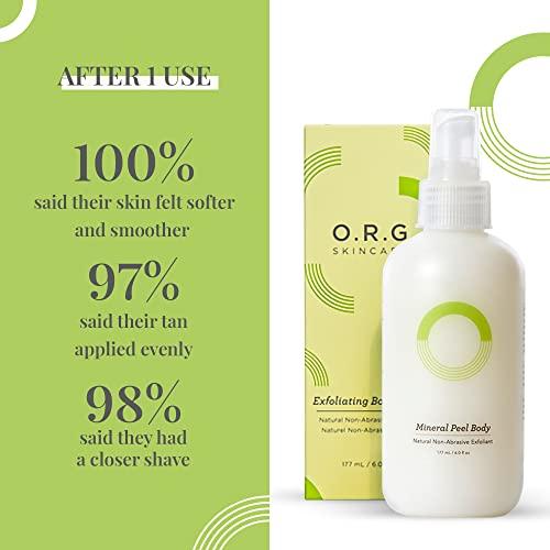 O.R.G. Skincare ORG Body Scrub Deep Gel Exfoliator for Glowing and Smooth Skin - Korean Exfoliating Peel Skincare - Natural Cruelty Free Formulation for Sensitive Skin 6oz