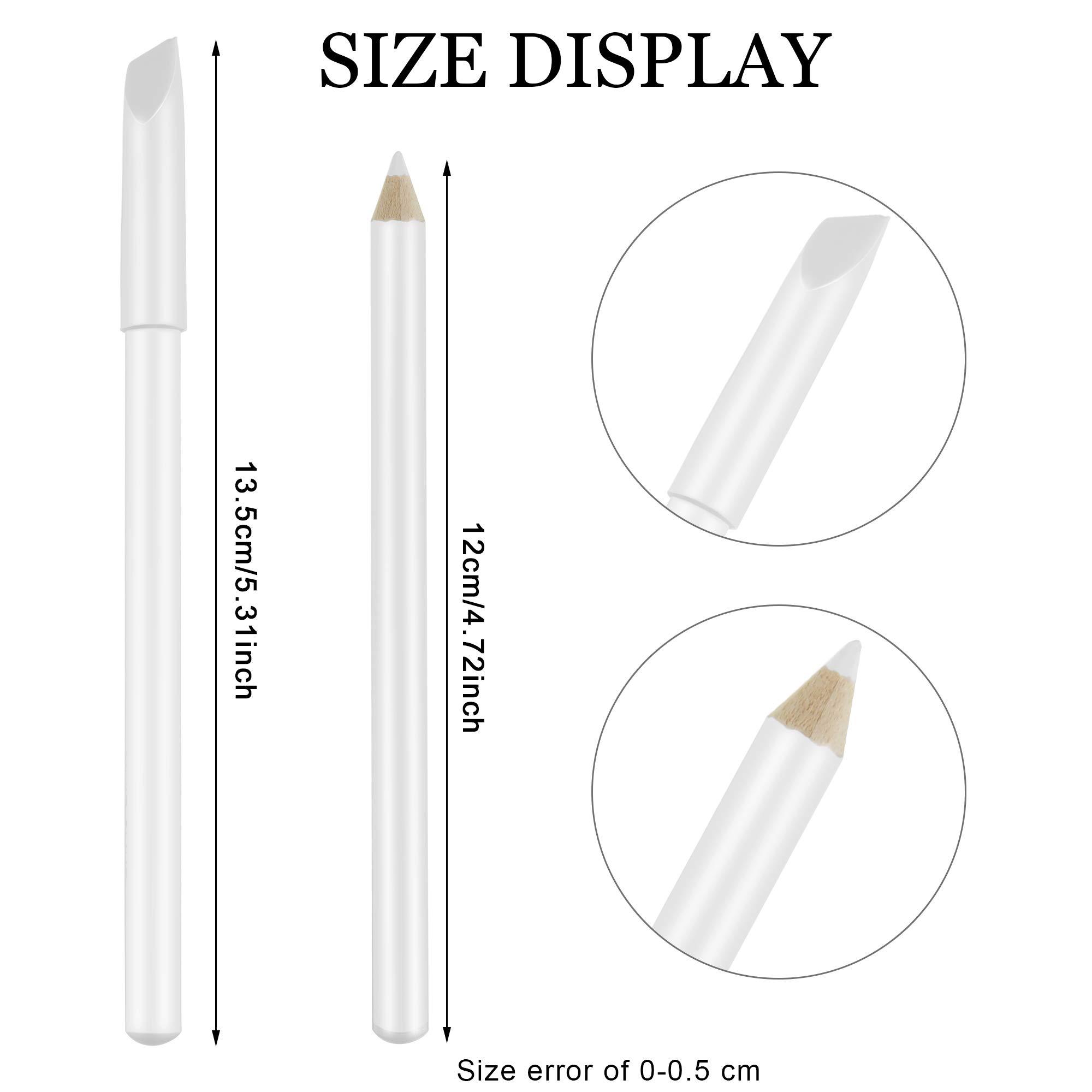 Maitys Maitys 1 Piece Nail Whitening Pencil 2-in-1 White Nail Pencil DIY Nail Design Manicure with Cuticle Pusher