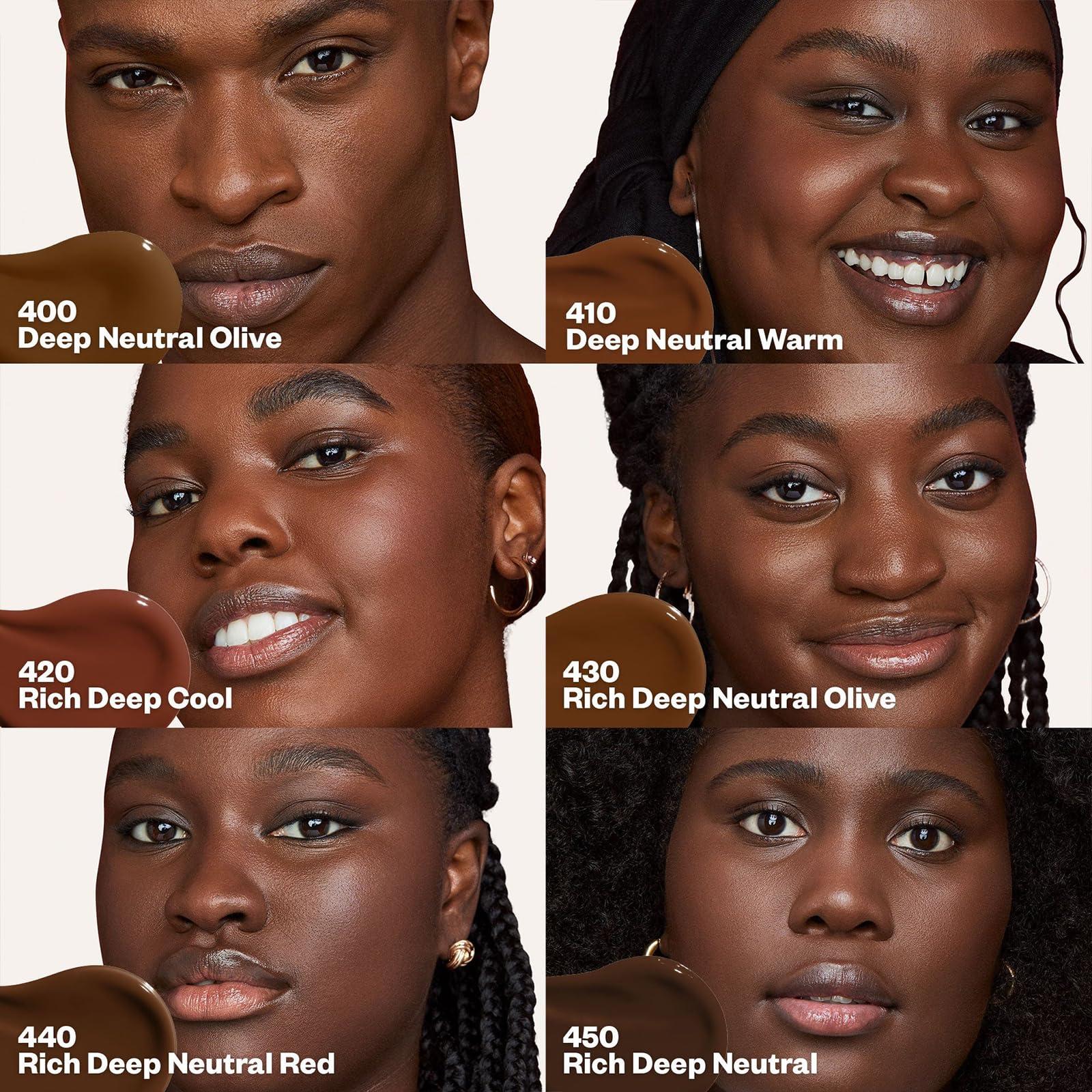 Kosas Kosas Revealer Skin-Improving Foundation with SPF 25 Protection - Hydrate, Brighten, Soothe, Plump, Protect Skin - Smoothing Texture, Natural Finish and Clean Formula - Deep Neutral Warm 410