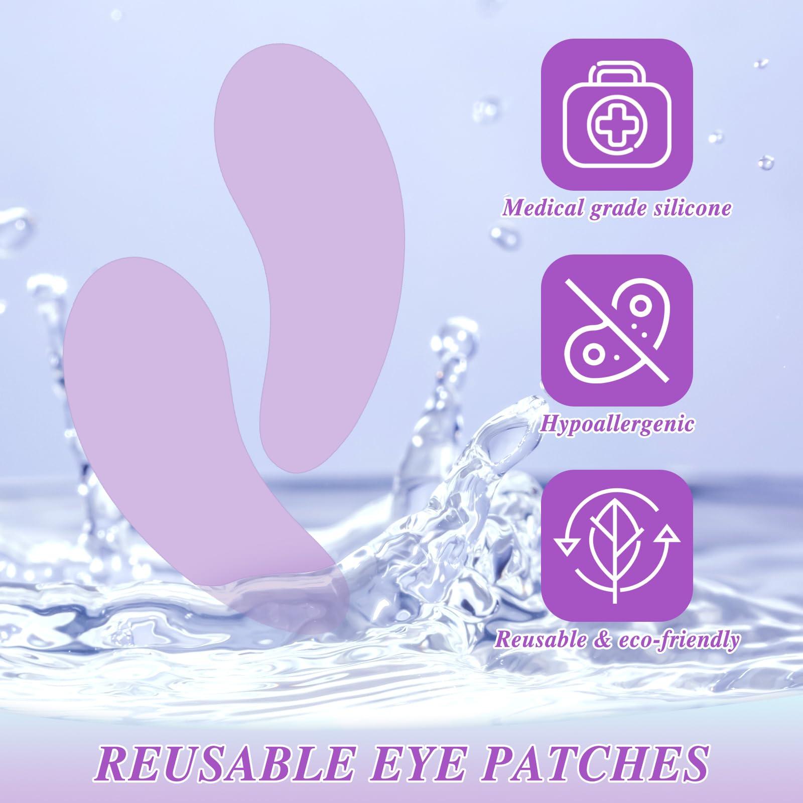 LLOUSSAK LLOUSSAK Reusable Eye Patches, 5 Pairs Reusable Under Eye Patches, Reusable Eye Mask, Silicone Eye Patches with Lifting Effect to Reduce Wrinkles and Fine Lines