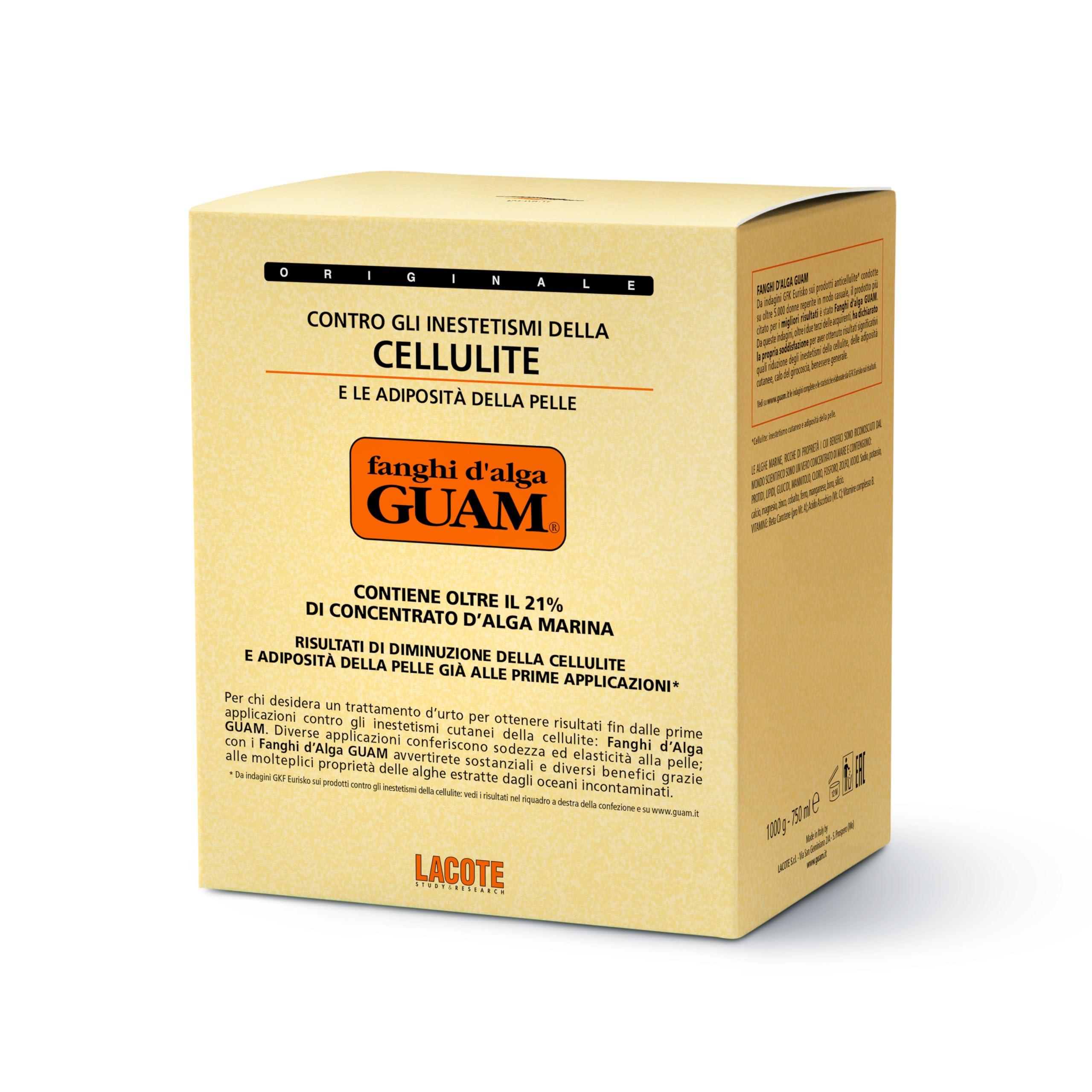 Guam Guam Anti Cellulite Hot Seaweed Mud ORIGINAL FORMULA | Sculpting Body Wrap To Remove Cellulite, Skin Tightening Cellulite Treatment For Thighs And Legs Inches Reduction, 1000 gr