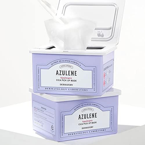 DERMATORY DERMATORY Hypoallergenic Cica Pick Up Mask, Thin Sheet Masks (0.2mm), Gentle, Moisturizing, Soothing, Healing, Calming Cica Skincare, Centella Asiatica, Guaiazulene, Panthenol (30 Sheets)