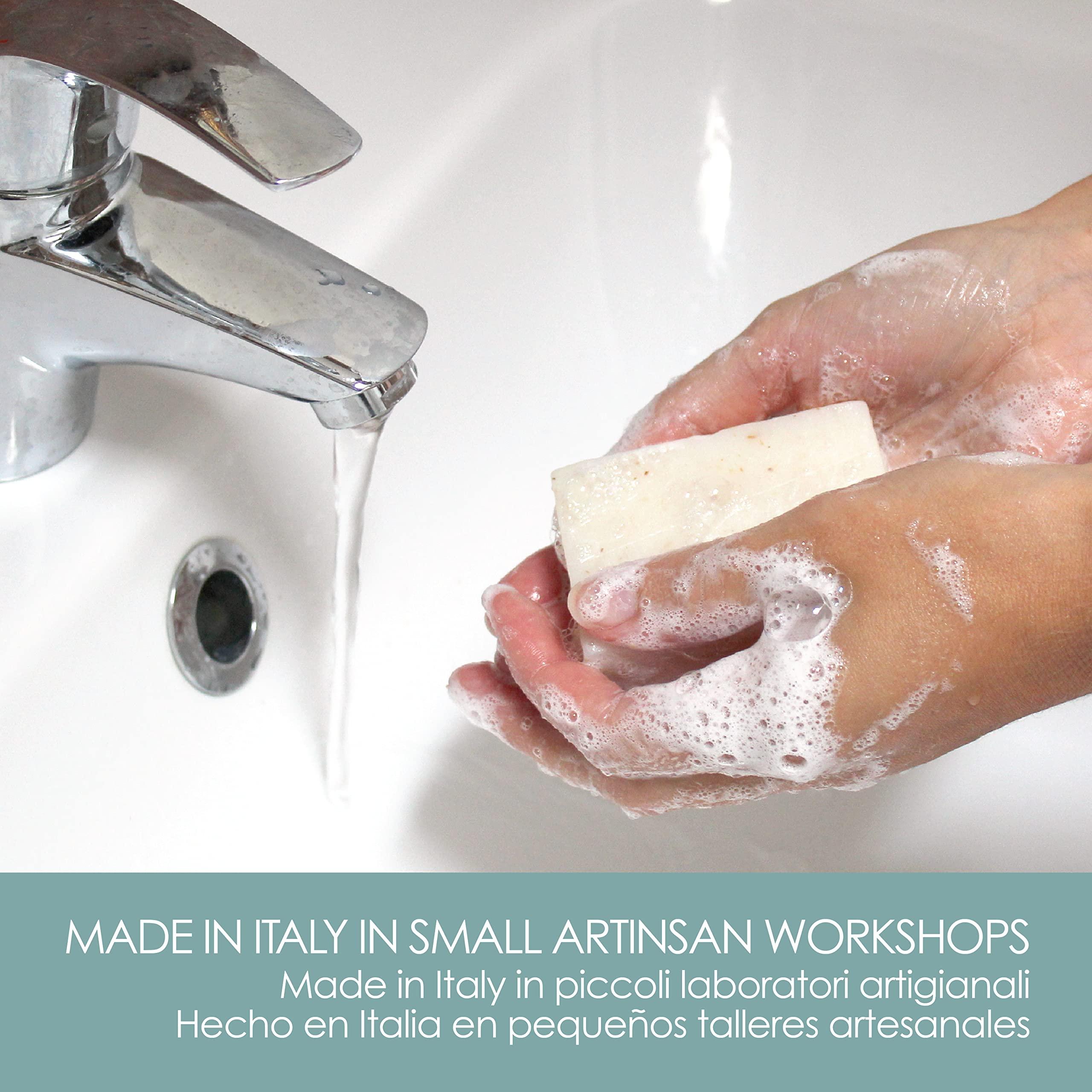 LYNPHA VITALE LYNPHA VITALE Sulfur Soap Bar - 100% Handmade Natural Bar Soap with Coconut Oil - Sulphur Soap ideal to Nourish and Heal Oily Skins - 3,5 oz - 3 Soaps Pack