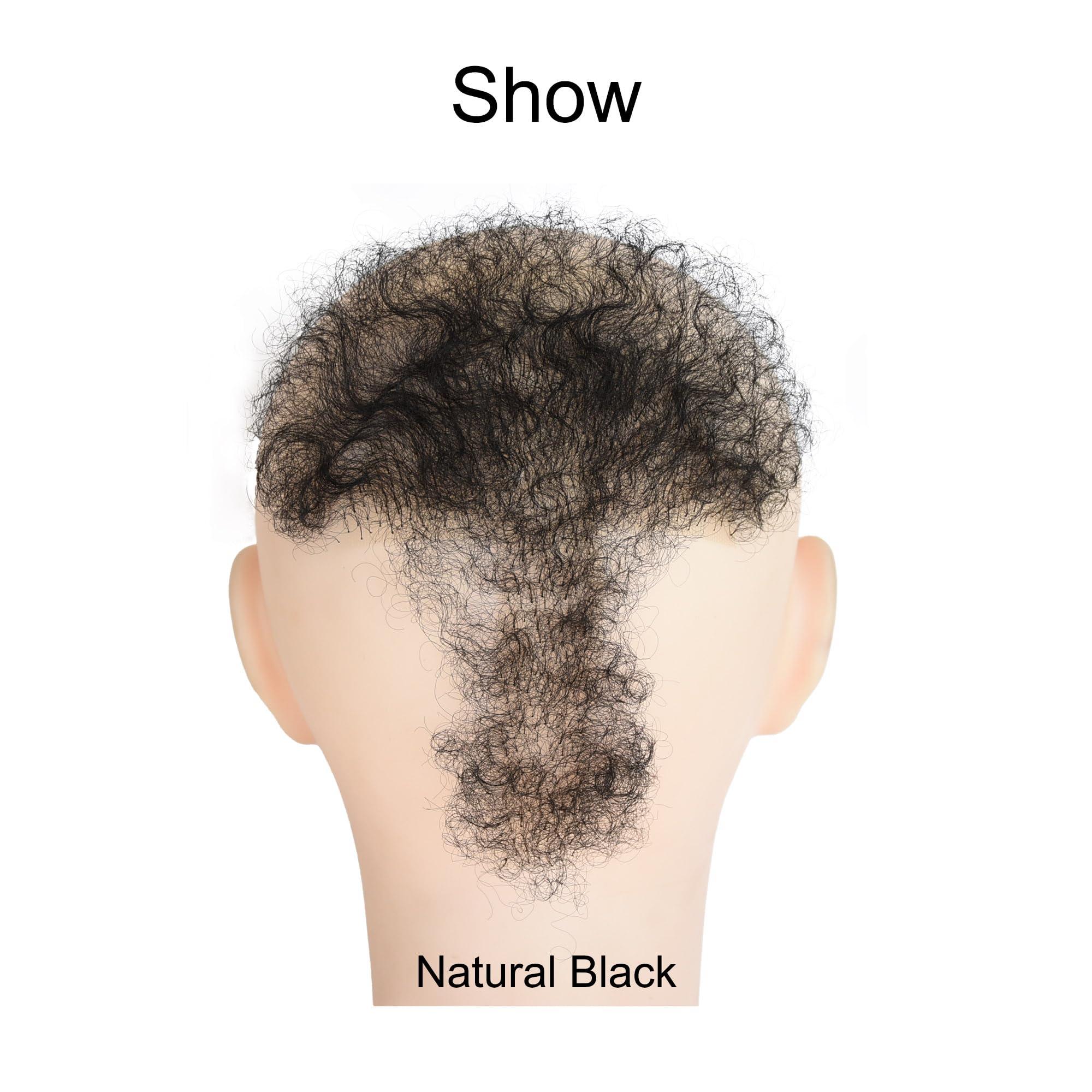 viviaBella viviaBella Handmade Men Fake Chest Hair Synthetic Hair Body Hair Adding Hair Volume Enhancement of Manliness (Natural Black, Style2)