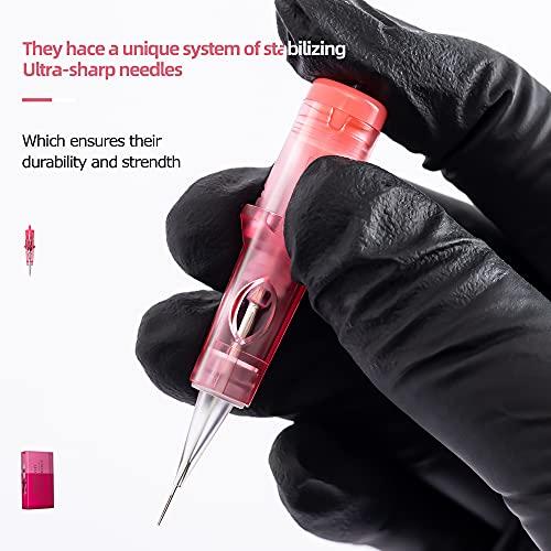 Ambition Ambition 20Pcs Disposable Tattoo Cartridge Needles Bugpin 3RL - 0.18MM Permanent Makeup Eyebrows Eyeliner Lips & SMP Tattoo Cartridge Supplies for Rotary Tattoo Pen Machine (0603RL)