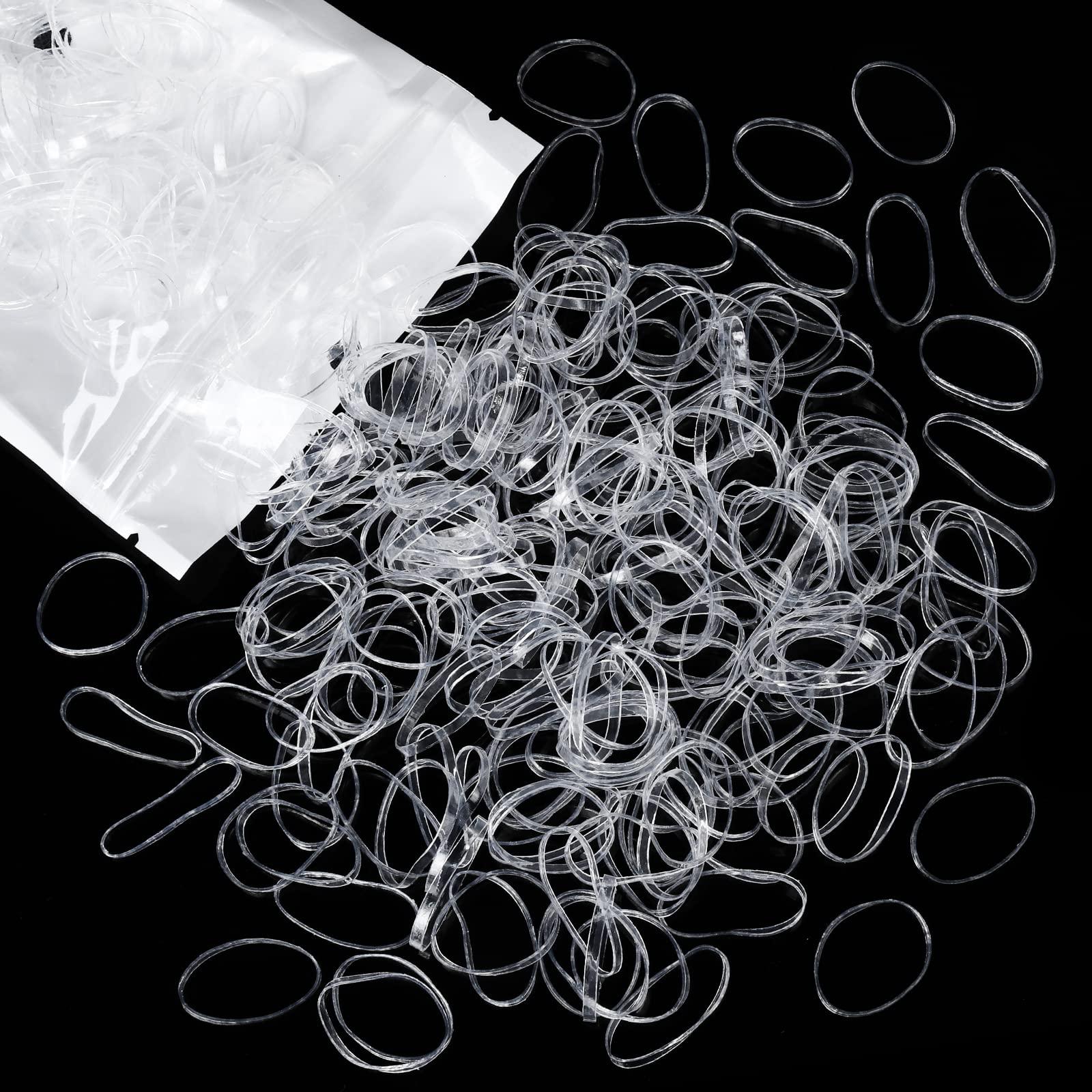 Teenitor Teenitor Clear Hair Elastics,Clear Rubber Bands for Hair, Clear Hair Ties