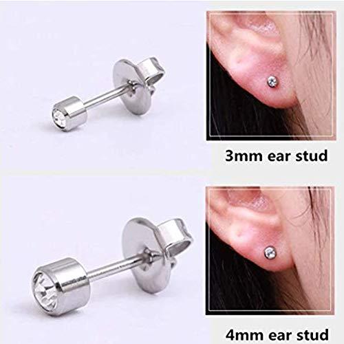 CHUANCI CHUANCI Pair Disposable Sterile Ear Piercing Unit Cartilage Tragus Helix Piercing Gun NO Pain Piercer Tool Machine Kit Stud Choose Design (Pair 450,Silver Star)