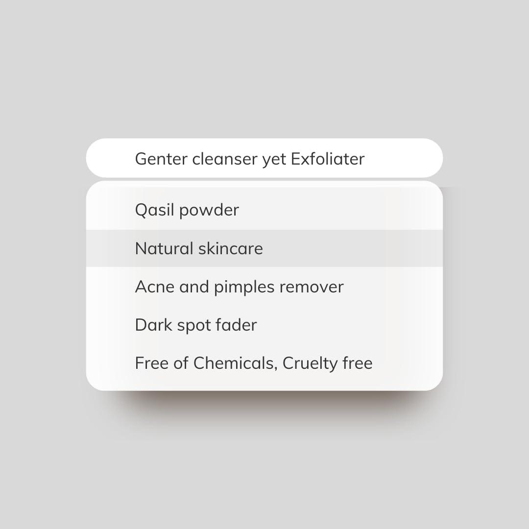 Siti Fashion House Qasil Powder, Ancient Remedy, Natural Cleanser, Deep cleansing Mask for Hair, Body and Face, Helps with Acne and pimples, Brightens the Skin