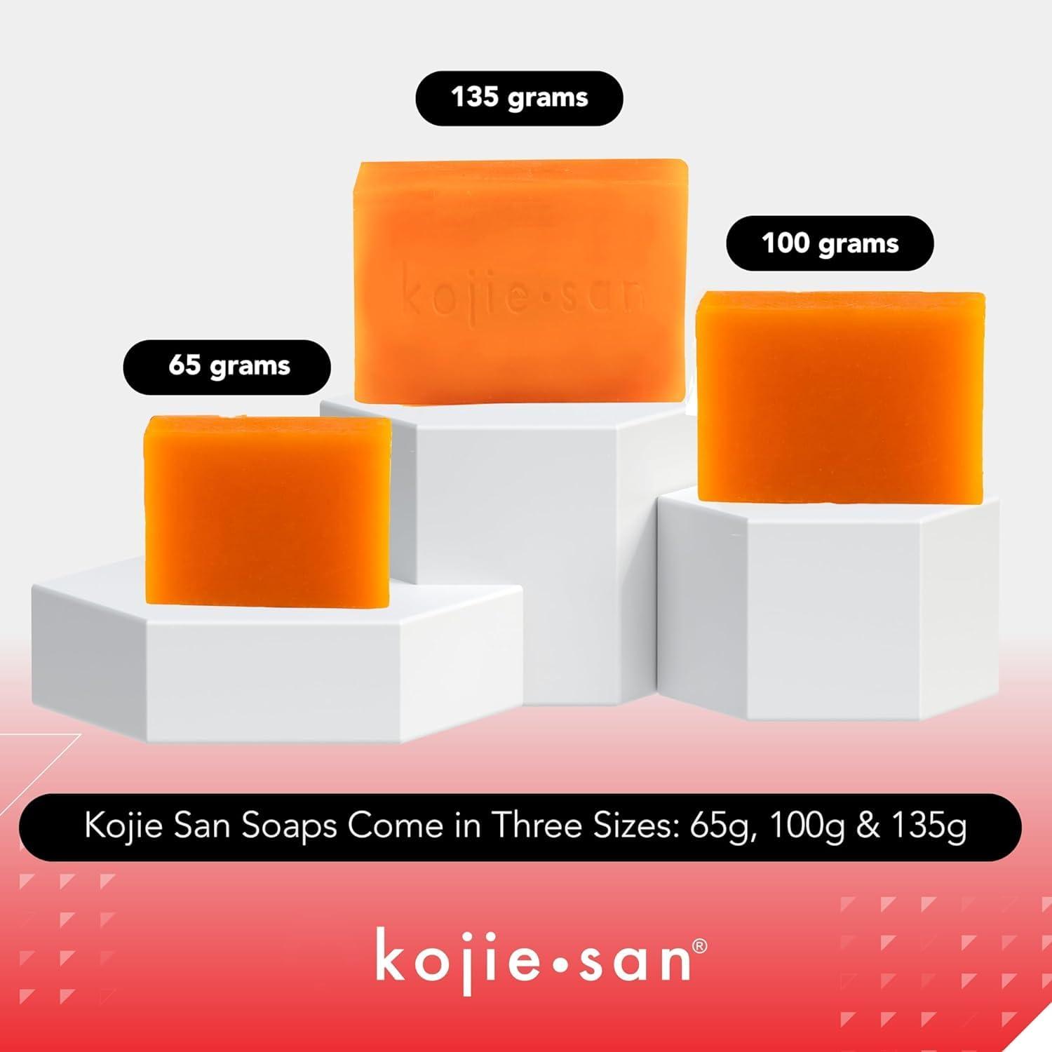 Kojie San, Skin Science Kojie San Skin and Body Soap Original Kojic Acid, Dark Spot Remover Soap Bar with Coconut & Tea Tree Oil 3 x 65g Bars