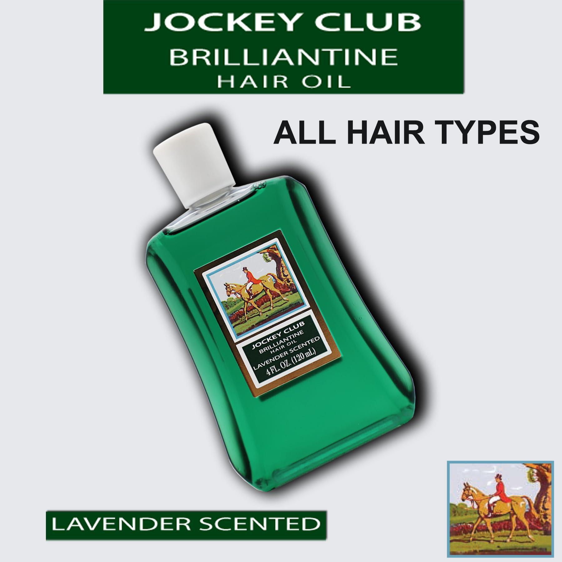 Midway Importing Jockey Club Liquid Brilliantine Hair Styling, Helps Softens All Hair Types, Lavender Scented 4 Fl Oz Plastic Bottle