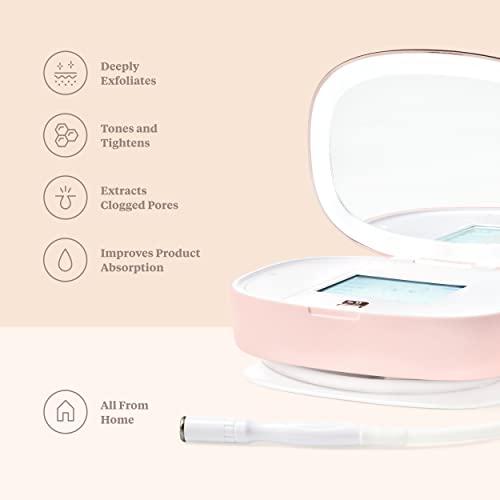 Trophy Skin Trophy Skin UltradermMD - 3 in 1 Home Spa Microdermabrasion - Deep Skin Exfoliator Machine with Real Diamond and Pore Extractor Tips - Rejuvenate Face Skin and Even Out Skin Tone - Blush