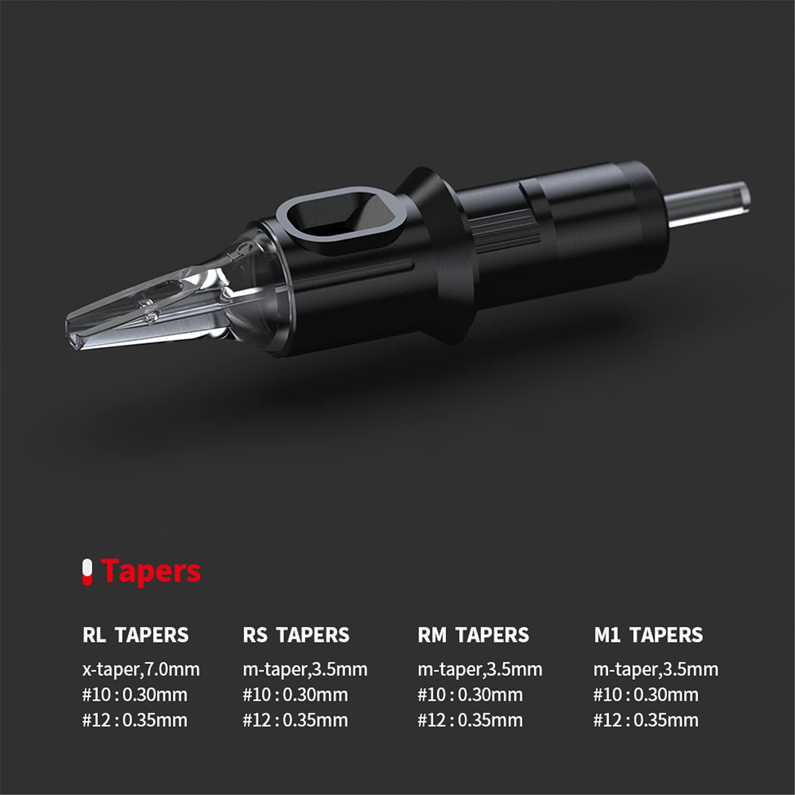 MAXS 20Pcs Tattoo Needles Revolution Cartridge Curved Magnum Shader (0.35Mm Needle) 1205RM 1207RM 1209RM 1211RM 1213RM Box,1013RM/0.3mm