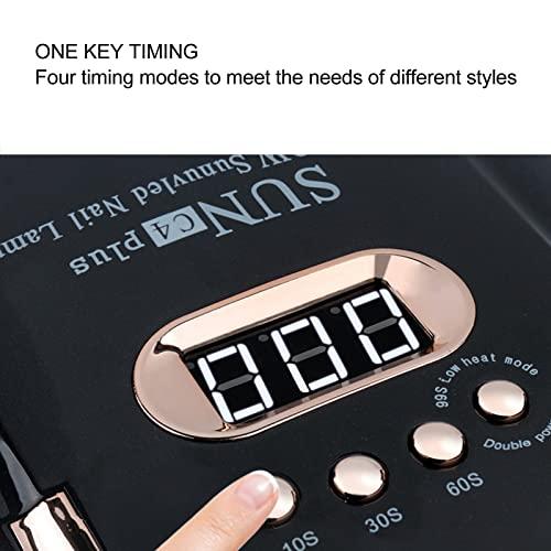 Yosoo Nail Art 256W LED Nail Lamp for Gel Polish, Tools Curing Lamps Fast LED Dryer Nail Curing Light with 57Lamp Beads,Nail Art Salon Accessories with 4 Timers Portable