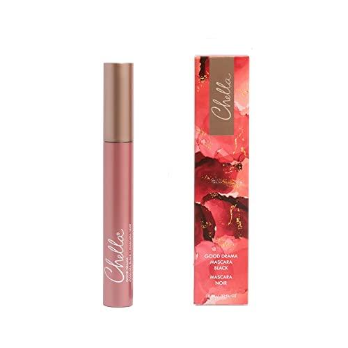 Chella Chella Good Drama Vegan Mascara and Eyebrow Pencil Bundle, Luscious Light Brown