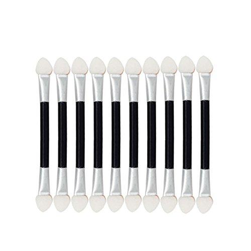 FeiFei66 FeiFei66 12Pcs Fashion Makeup Double-end Eye Shadow Eyeliner Brush Sponge Applicator Tool Black