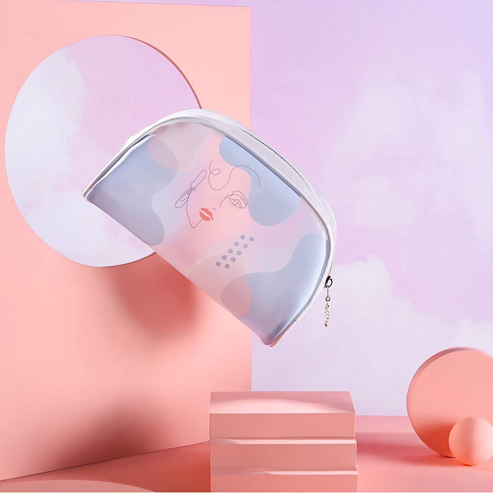 BYKOINE BYKOINE Clear Makeup Bag, Clear Cosmetic Bag, TPU Waterproof Toiletry Bag,Portable Zipper Make Up Bag (Corolla Maiden)