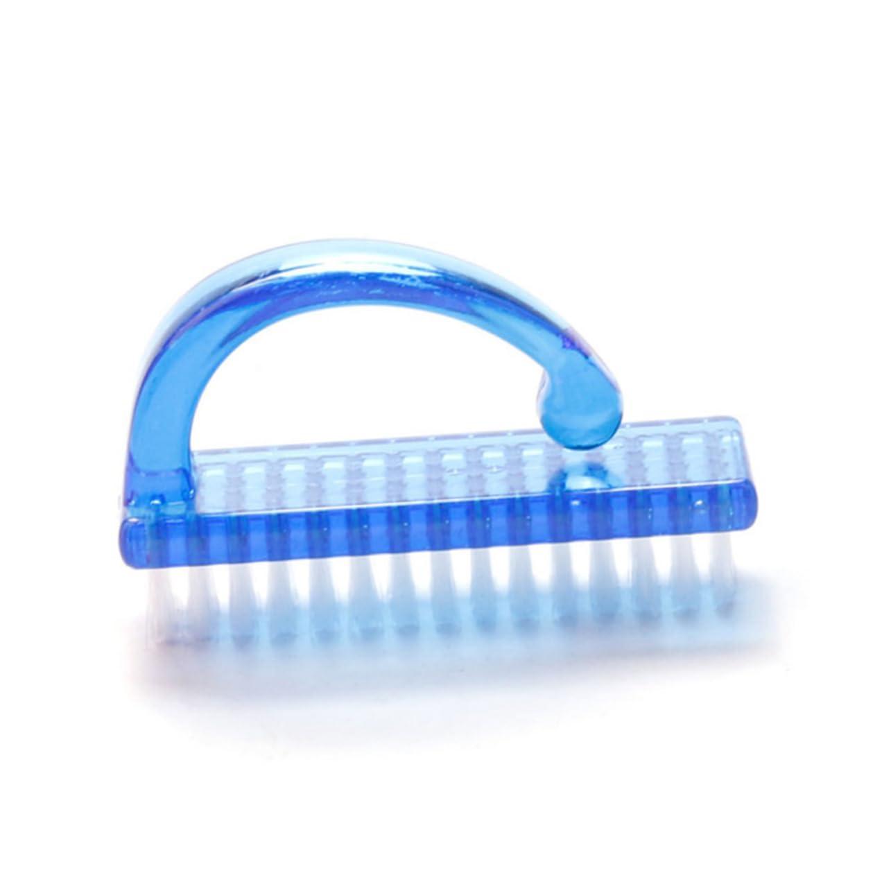 Ipetboom Ipetboom 4pcs Nail Scrub Brush Finger Manicure Scrub Brush Techniques Toe Scrubber Gel Grout Brush Nail Clipper under Brushes Nail Whitener Clean Toenail Brush Impress Block Blue Plastic