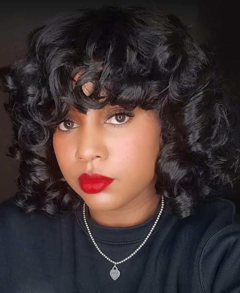 FOVER FOVER 2pcs Wigs - Black Wig and Green Wig