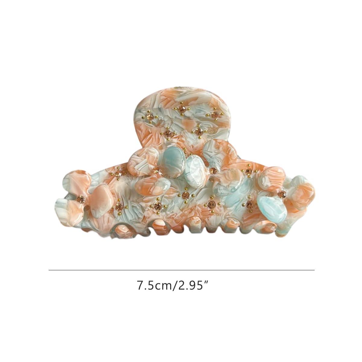 Generic Mini Flower with Diamond Hair Clip,Acetate Claw Clip for Women,Women Hair Accessories,S1