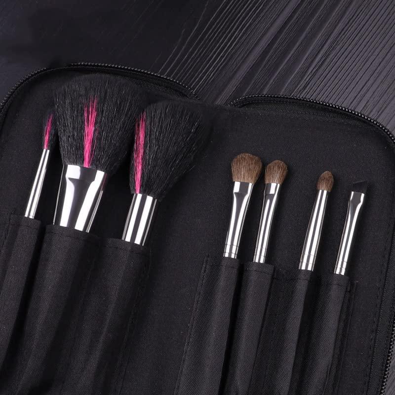 JMKJMJP JMKJMJP A Touch Of Red Series Makeup Brush Set Brush 7 Eye Shadow Brush Smudge Brush Loose Powder Brush Beginner