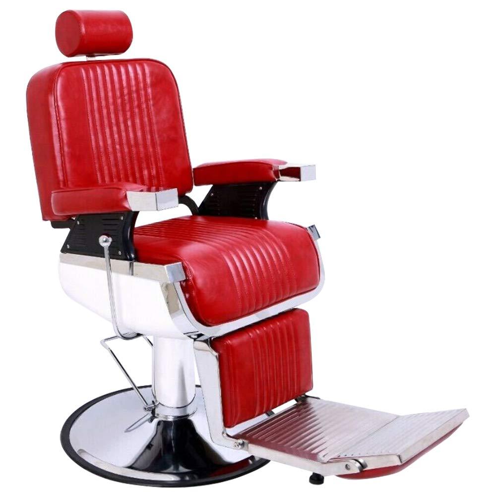 HopeHope Hair Stylist All Purpose Barber Chair for Barbershop Salon Chair, Heavy Duty Hydraulic Barber Chairs, Reclining Salon Chair Spa Furniture Shampoo Reclining Extra Wider Seat Beauty Hair Salon Equipment