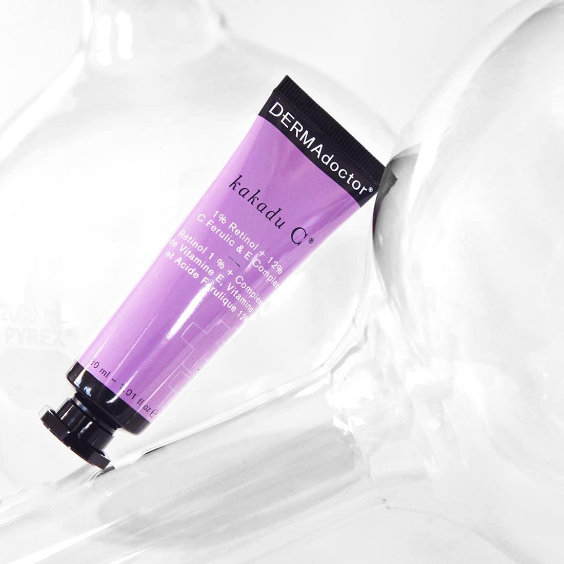 DERMAdoctor DERMAdoctor Kakadu C Dermatologist Formulated 1% Retinol Cream + Vitamin C, E Ferulic Complex, Anti Aging Face Cream to Brighten, Smooth and Firm. Hyperpigmentation Treatment for Face - 1.01 fl oz