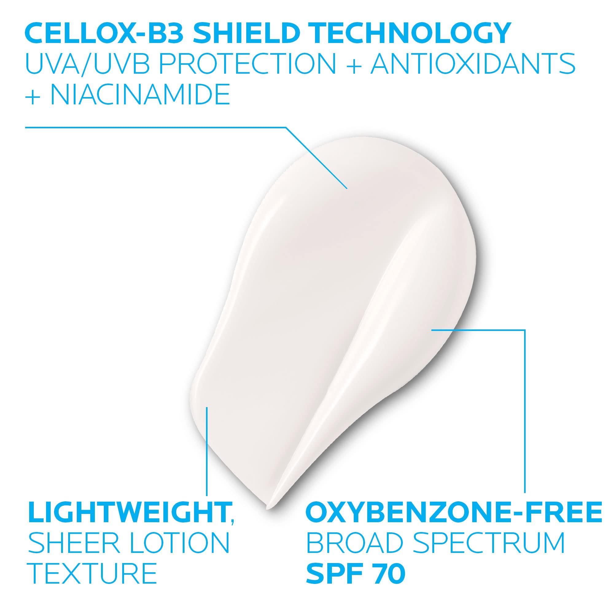 La Roche-Posay La Roche-Posay Anthelios UV Correct Sunscreen Moisturizer SPF 70, Daily Anti-Aging Face Moisturizer with Niacinamide to Even Skin Tone & Fine Lines, Sun Protection for Sensitive Skin