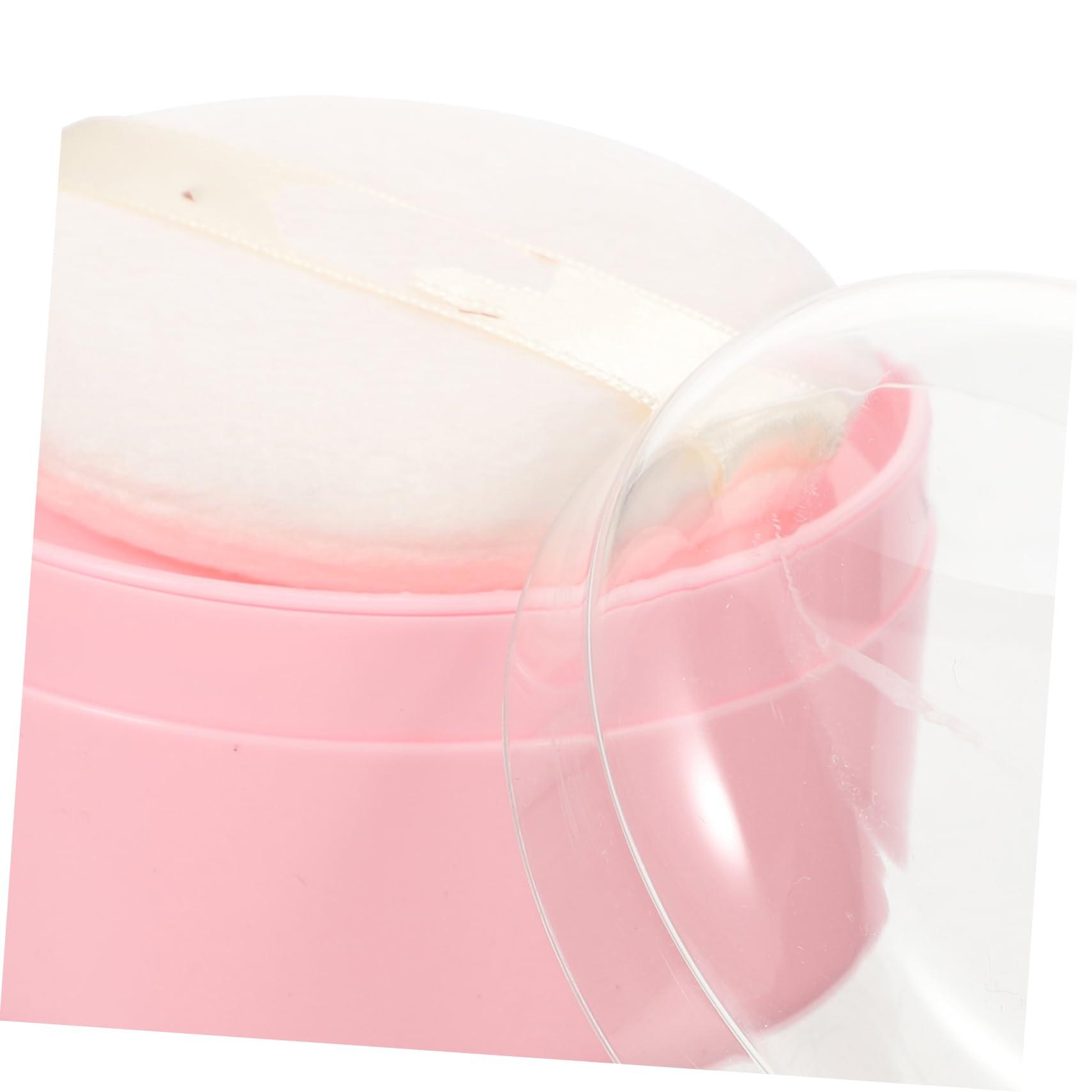 KOMBIUDA KOMBIUDA 2Pcs Loose Powder Puff Containers with Puffs Dusting Powder Boxes for Body Powder Travel-Friendly Cosmetic Puff for Home -go Use