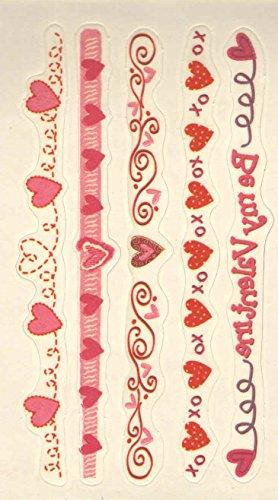 East West Distributing East West Distributing Valentine Temporary Tattoo Book ~ 20 Tattoos (Hearts, Letters of Love)