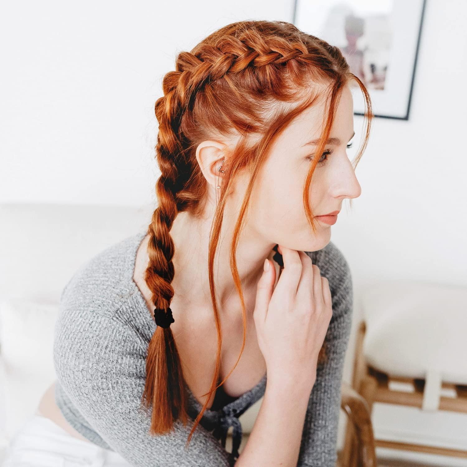 GIMME Gimme Beauty - Extra Fine Hair Ties - Blondie - Seamless, No Break Microfiber Elastic Hair Ties - Firm Yet Gentle Hair Accessories with All Day Hold + No Snagging, Dents, or Breakage (12 Count)