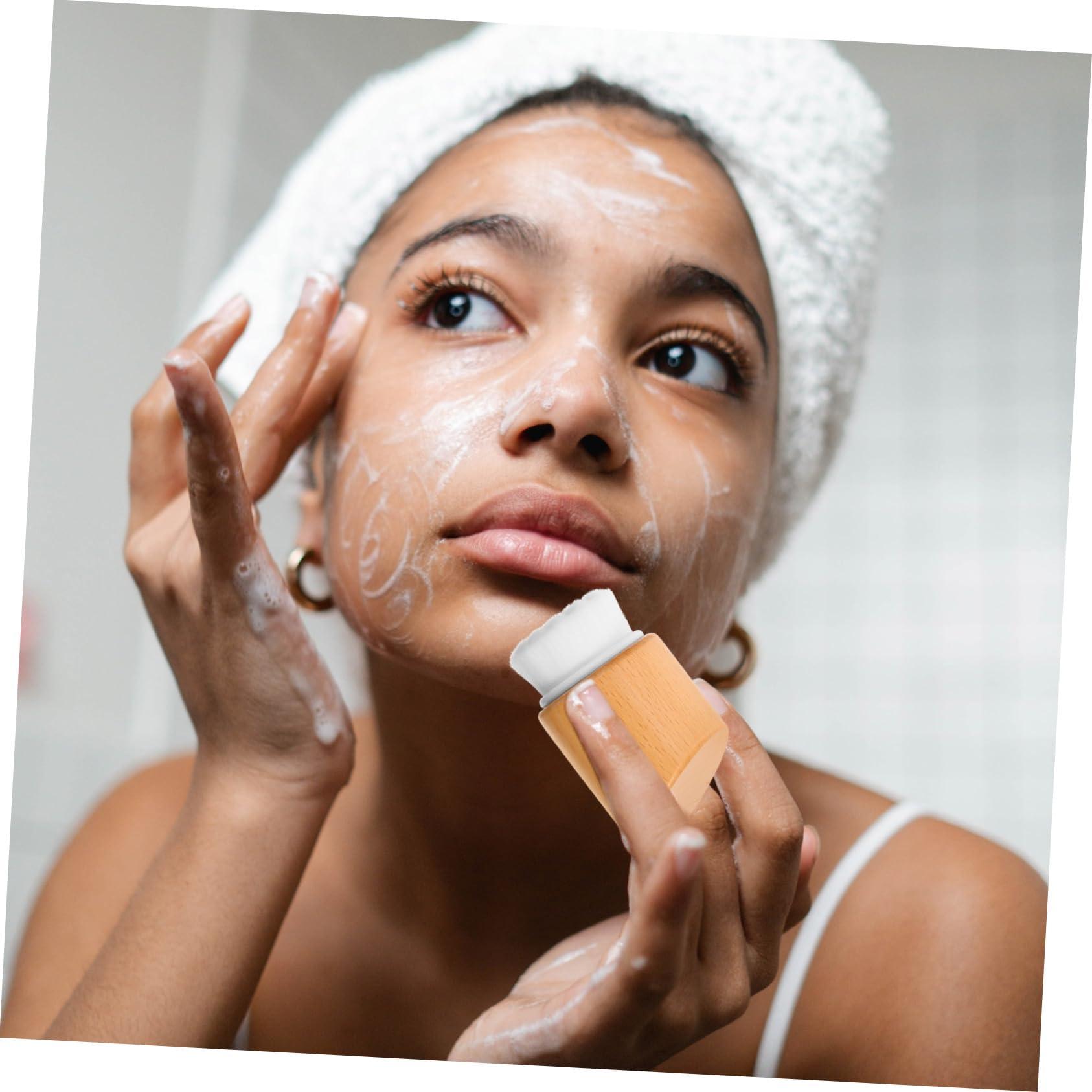 WOONEKY WOONEKY Facial Cleansing Brush Gentle Facial Scrubber for Women Manual Cleansing Brush Soft Bristles for Deep Cleansing Blackhead Removal