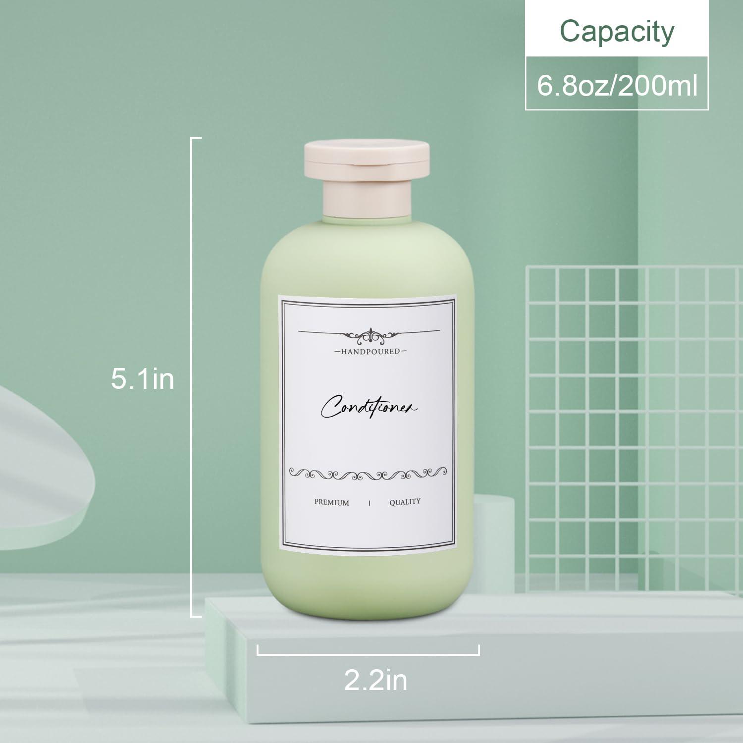 UMETASS UMETASS 3 PACK Travel Shampoo Bottle, Empty Plastic Squeeze Bottles 6.8oz with Flip Cap, Lotion Container for Toiletries Travel Size Shampoo and Conditioner