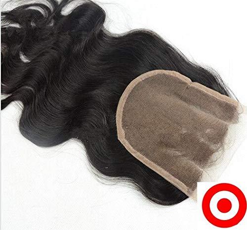 DaJun 10" High Quanlity Bleached Knots 3 Part Lace Front Closure 4"4" Chinese Virgin Human Hair Body Wave Natural Colour (trademark:DaJun)