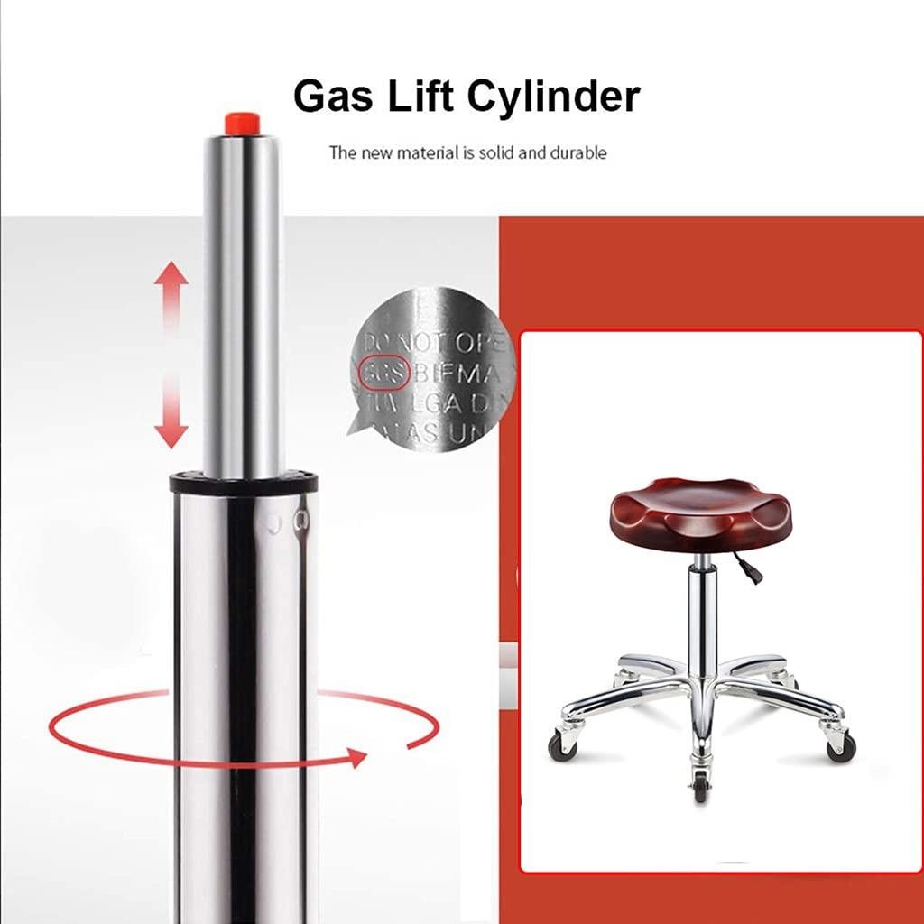 QPZK QPZK Ergonomic Rolling Shop Stool with Wheels, Swivel Salon Stool Chair Adjustable Drafting Stool,Work Bench Stool, Massage Spa Tattoo Photography Stool with PU Leather S red