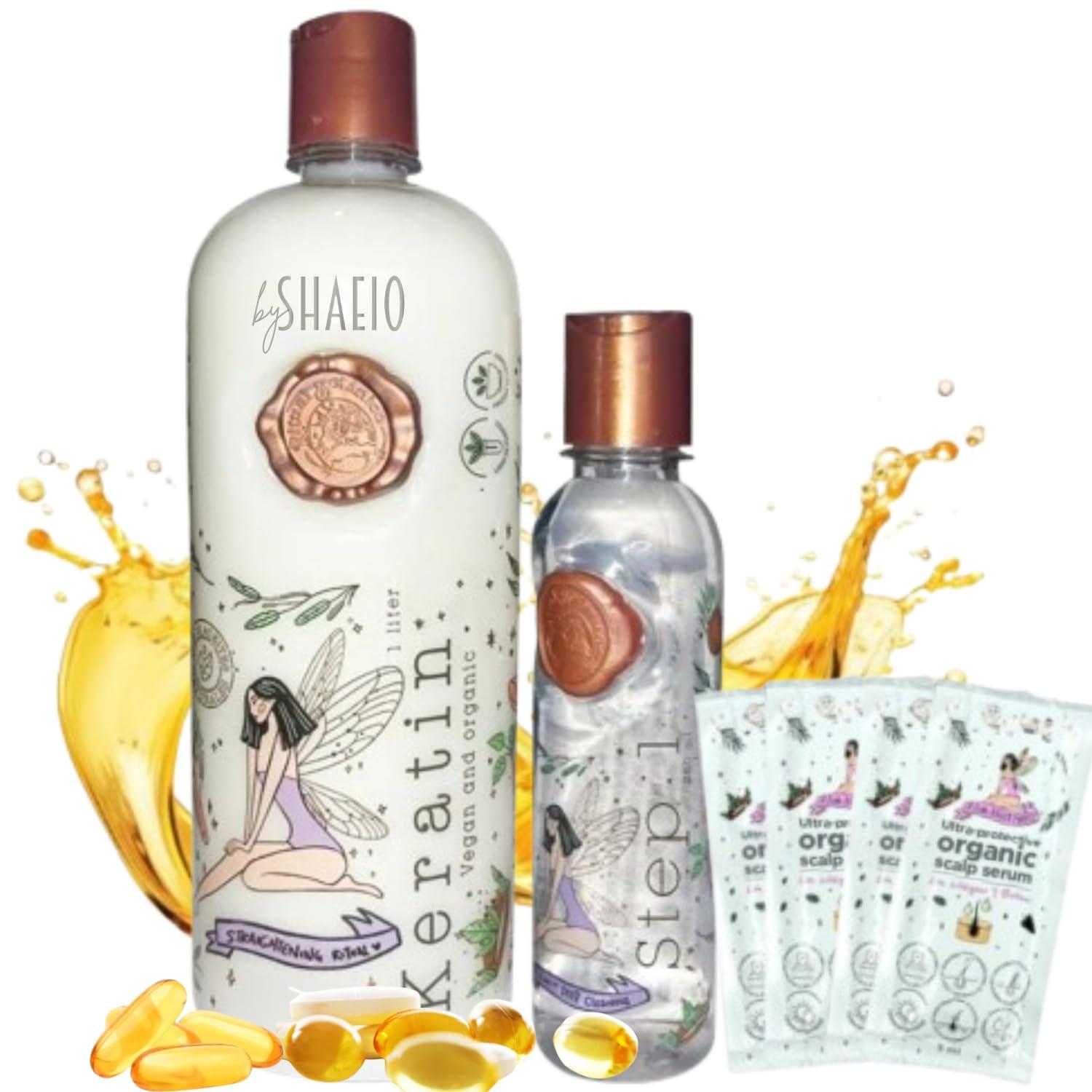 SHAEIO SHAEIO Keratin Hair Mask - 1 LITRO. RITUAL BOTANICO Keratina Organica Colombiana for Hair with 12 Natural Oils and Amino Acids
