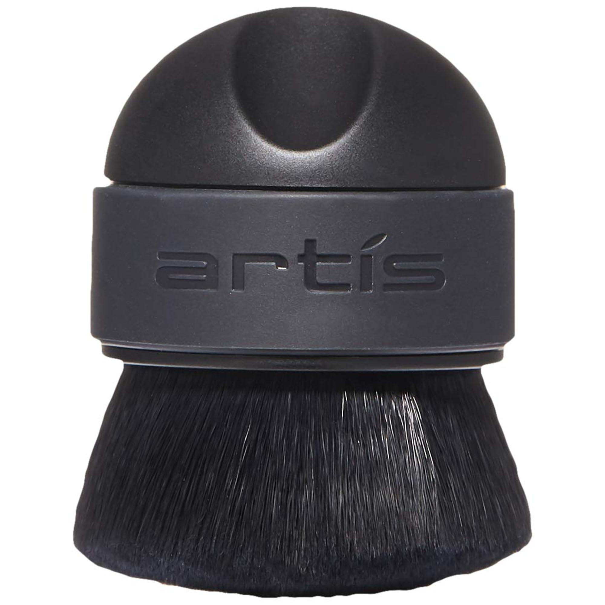 Artis Artis Elite Black Mini Palm Makeup Brush | Luxury Synthetic Cosmefibre Brush | Ideal for foundation, SPF, Skincare | Use with liquids, powders, and creams | Creates a Streak-free application