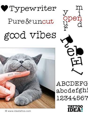 3ntini Tattoo Fonts - Lettering Scripts Tattoo Flash Design Book 64-Pages