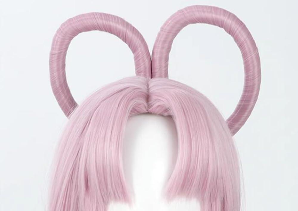 TEDPRBGE TEDPRBGE Game Cosplay Wig Pink Hair Wig Long Straight Wig with Bangs Halloween Costume Accessories for Women 39 inches