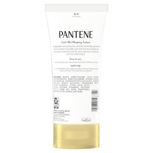 Pantene Pantene Pro-V Curl Cream Hair Lotion, Moisturizing Curl Defining Cream, Anti Frizz for Wavy or Curly Hair, with Vitamin B5, Pack of 3, 18 oz Total