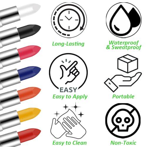 Mysense Mysense Yellow Face Body Paint Stick, Yellow Eye Black Stick, Cream Eye Paint for Baseball Softball Football Lacrosse, Non-toxic Facepaint for Halloween Costume Lion Tiger Cosplay Makeup