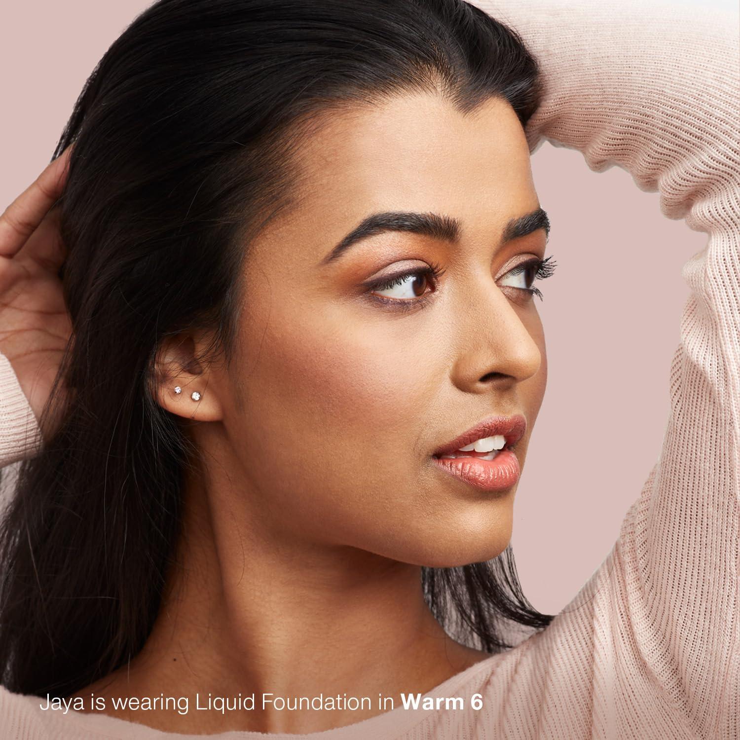 Mineral Fusion Mineral Fusion Full Coverage Foundation, Liquid Foundation - Warm 7- Dark to Tan Complexion w/Orange Undertones, Lightweight Matte Finish, Up to 12 Hr Hydration, Hypoallergenic & Vegan, 1 fl. oz