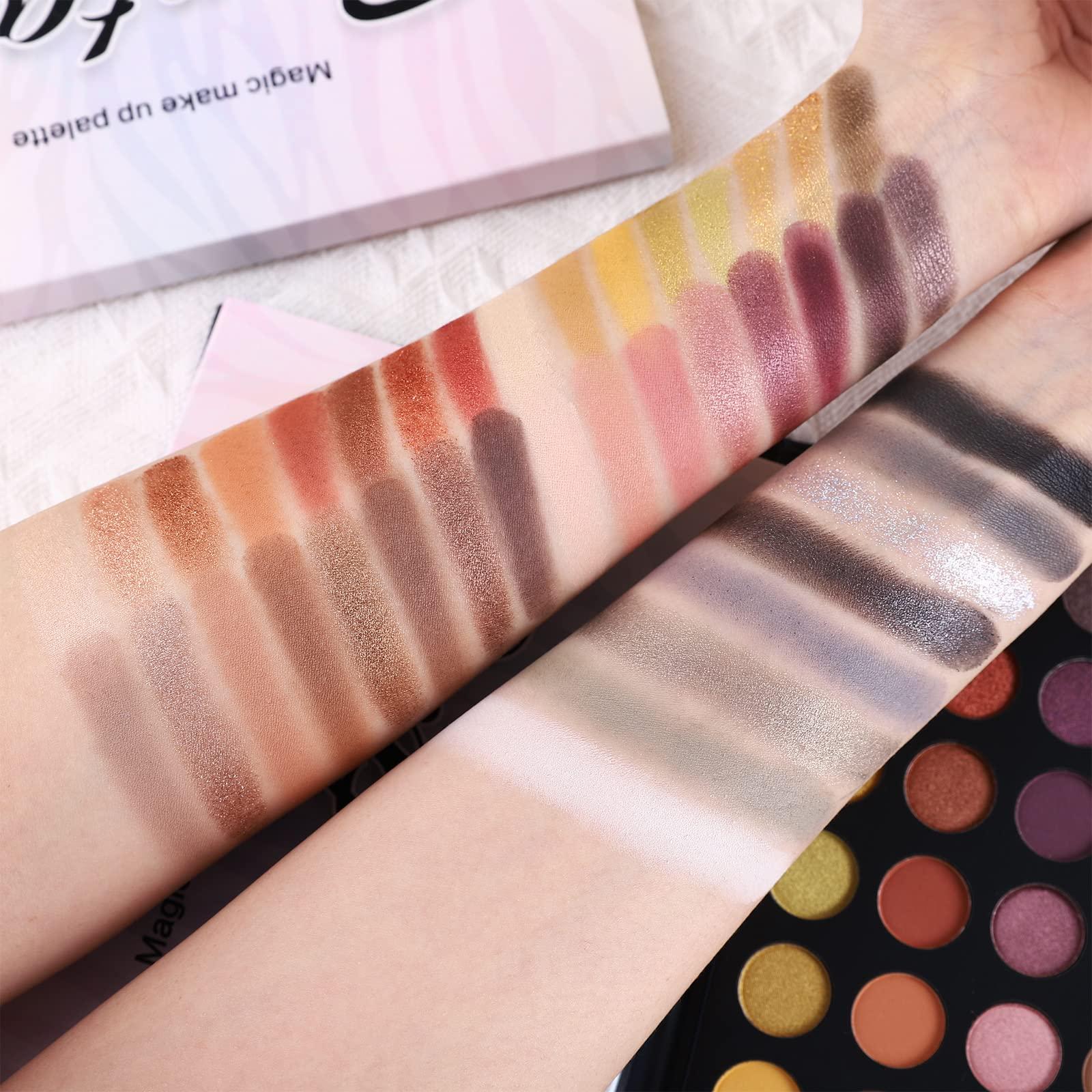 Prism Makeup Prism Makeup 40 Colors Neutral and Smokey Palette with 18 Colors Rosy Nudes Light Smokey Eyeshadow Set