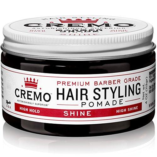 Cremo Cremo Premium Barber Grade Hair Styling Thickening Paste, High Hold, Low Shine, 4 Oz & Premium Barber Grade Hair Styling Shine Pomade, High Hold & Shine, 4 Oz