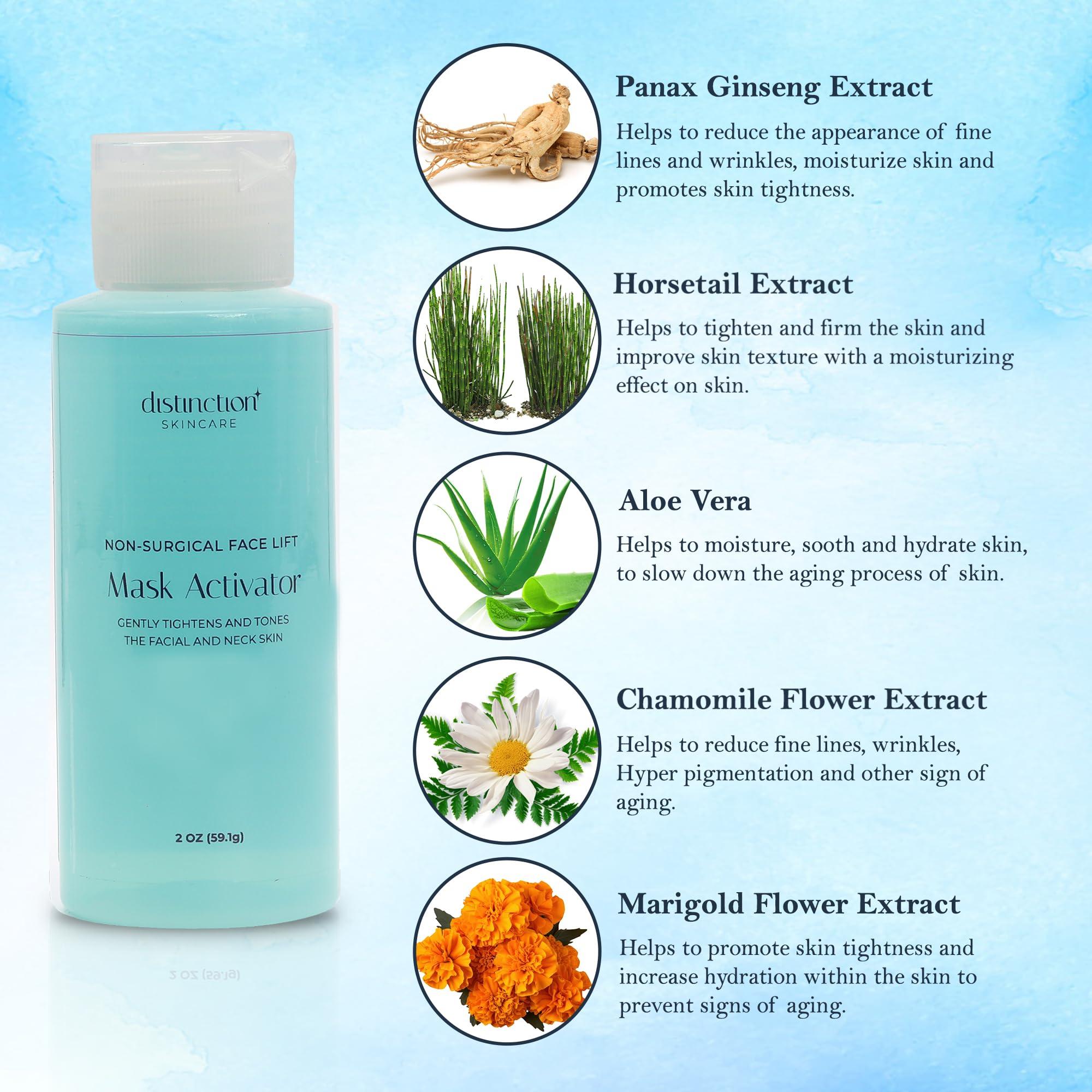 Distinction Distinction Firmalift Instant Firming Face Lift Powder & Activator Combo - Anti Aging to Tighten & Tone Skin for a Radiant & Youthful Glow - Great for Fine Lines Wrinkles