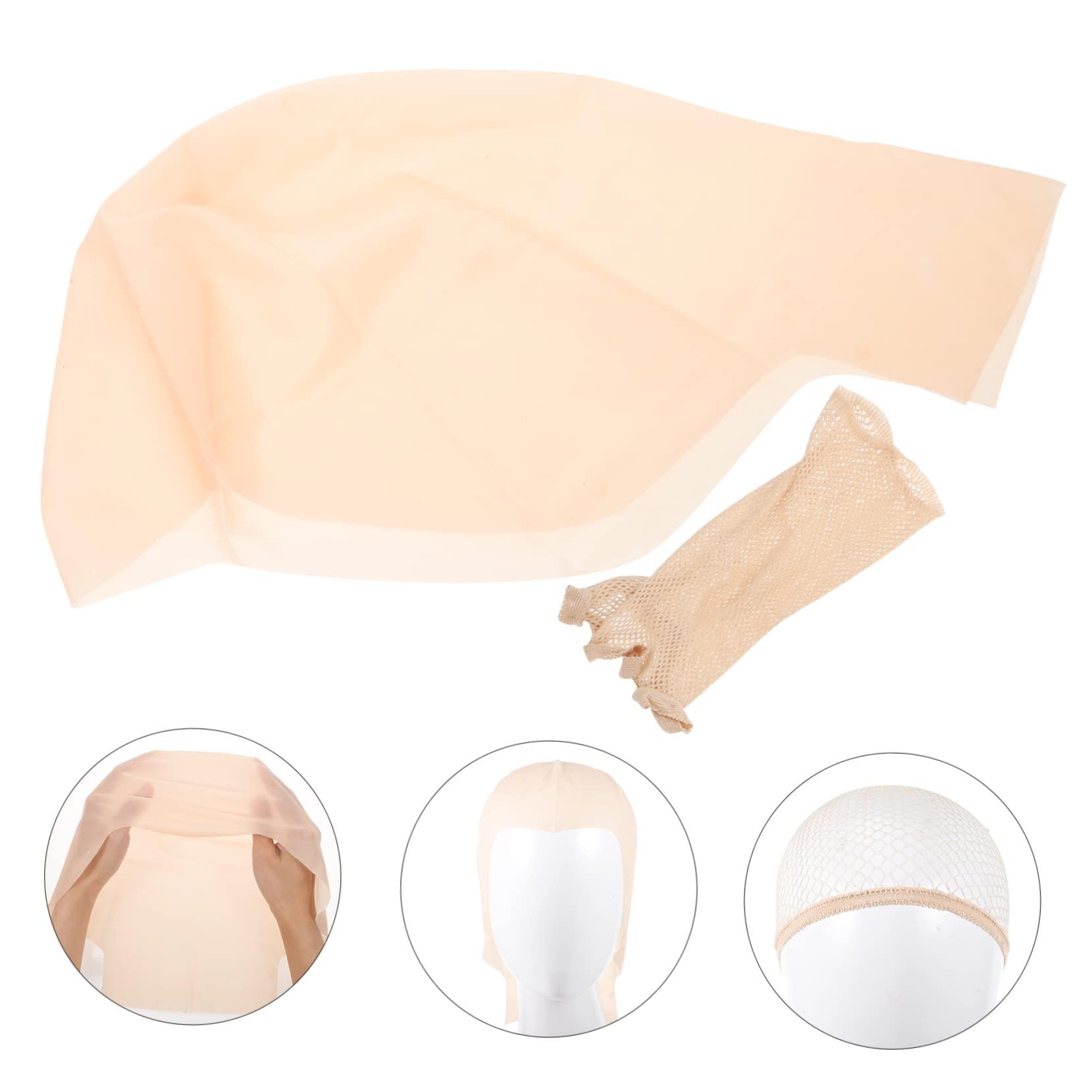 LALAFINA 2 Sets Latex Bald Cover Cosplay Bald Head Cover Adults Bald Head Cover Halloween Bald Head Cover Cosplay Costume Bald Prop Funny Bald Head Cover Latex Bald Head Cover Bald Caps
