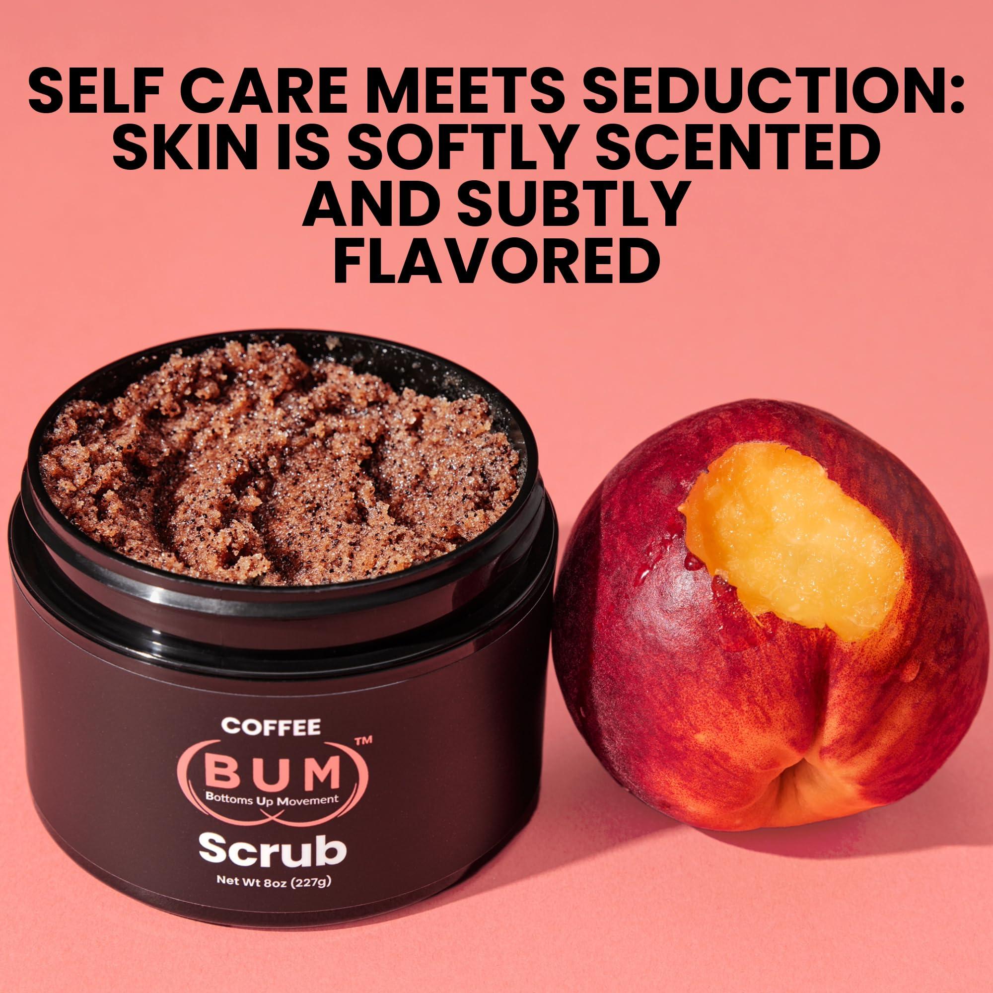 (BUM) Bottoms Up Movement Ultimate Self-Care Bundle: Silicone Lube, Coffee Scrub & Psyllium Fiber Supplement  Long-Lasting Glide, Exfoliated Skin, Clean Digestion for Comfort & Confidence